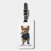 Duty Dog Embleem Bagagelabel (Voorkant verticaal)