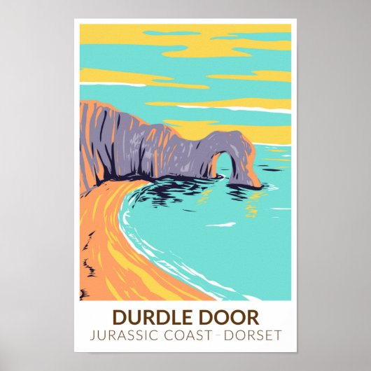 Duur van de Jurassic-kust in Dorset England Poster (Voorkant)