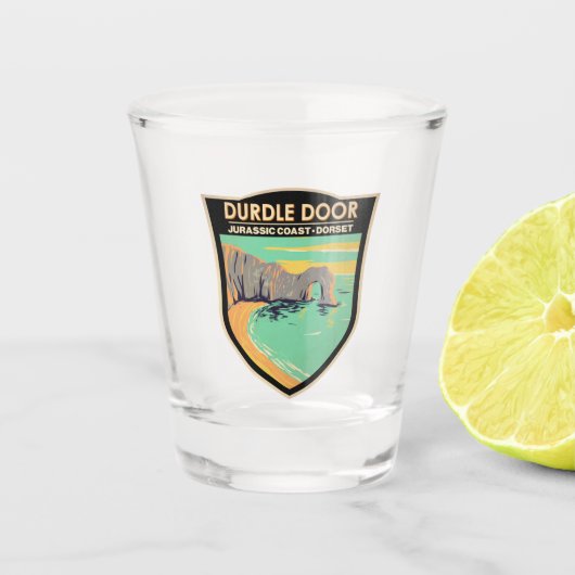 Duur van de Jurassic-kust in Dorset England Shot Glas (Voorkant)