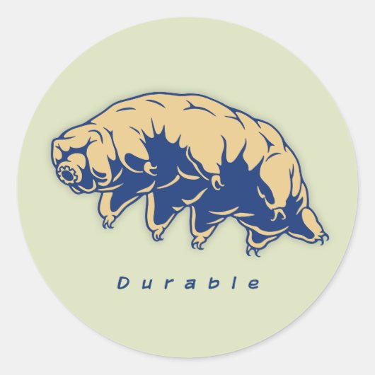 Duurzaam - Tardigrade Ronde Sticker (Voorkant)