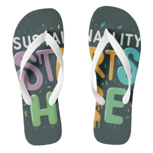 Duurzaamheid begint hier: Meerkleurig Schoenen De Teenslippers