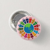 Duurzaamheidsdoelen Advocatuur Gemeenschapsactie Ronde Button 3,2 Cm (Voorkant /achterkant)