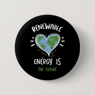 Duurzame energie is t... ronde button 5,7 cm