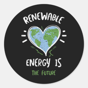 Duurzame energie is t... ronde sticker