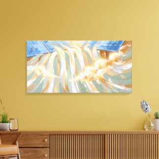 Duurzame Kunst Zonne-energie Abstract Schilderij Canvas Afdruk