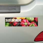 Duurzame landbouw groenten bumpersticker (Op auto)