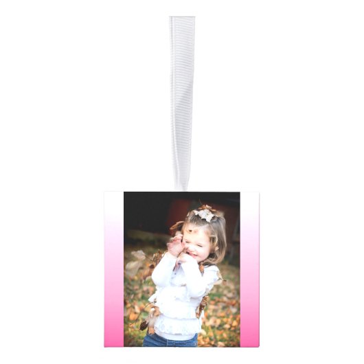 Duurzame roos-kersen die roze bloesem kubus ornament (Rechts)