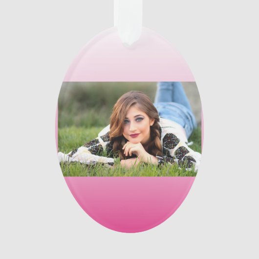 Duurzame roos-kersen die roze bloesem ornament (voorkant)