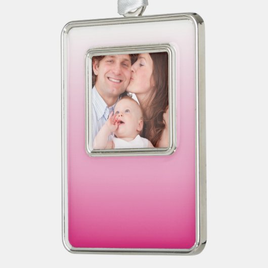 Duurzame roos-kersen die roze bloesem verzilverd kader ornament (Links)