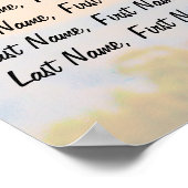 Duurzame Saguaro Wedding Seding Chart Drie Tabelle Poster (Hoek)