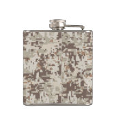 Duurzame stijl Digitaal Camouflage Decor Heupfles (Achterkant)