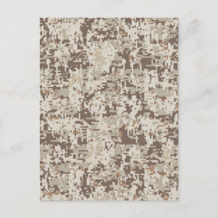 Duurzame stijl Digitale Camouflage Beige Decor Briefkaart