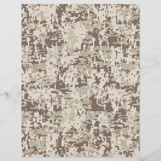 Duurzame stijl Digitale Camouflage Beige Decor Flyer (Voorkant)