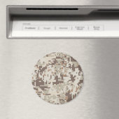 Duurzame stijl Digitale Camouflage Beige Decor Magneet (Insitu (Vaatwasser))