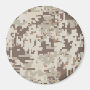 Duurzame stijl Digitale Camouflage Beige Decor Magneet