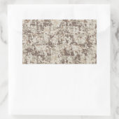 Duurzame stijl Digitale Camouflage Beige Decor Rechthoekige Sticker (Tas)