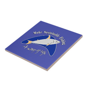 Duurzame visserij een manier van leven maken tegeltje