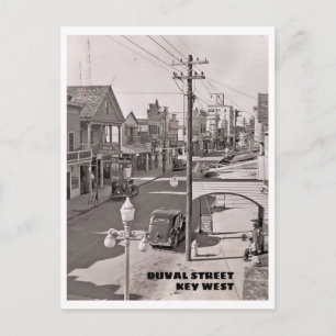 Duval Street Key West Vintage jaren 30 Briefkaart