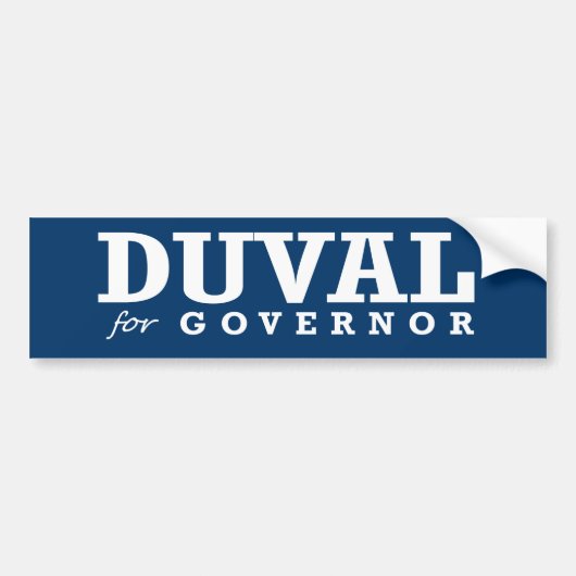 DUVAL VOOR GOVERNOR 2014 BUMPERSTICKER (Voorkant)