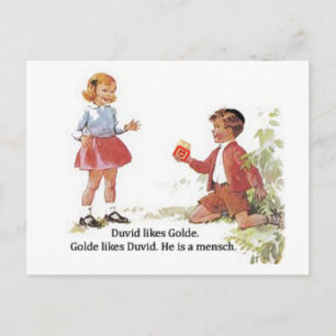Duvid houdt van Golde. Briefkaart