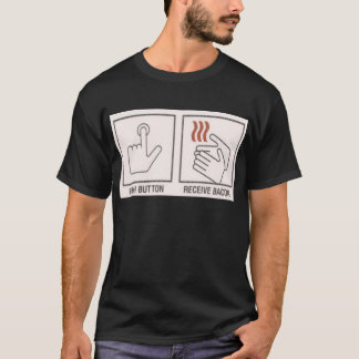 Duw Button, ontvang Bacon T-shirt