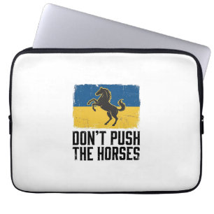 Duw de paarden niet Vintage paard Laptop Sleeve