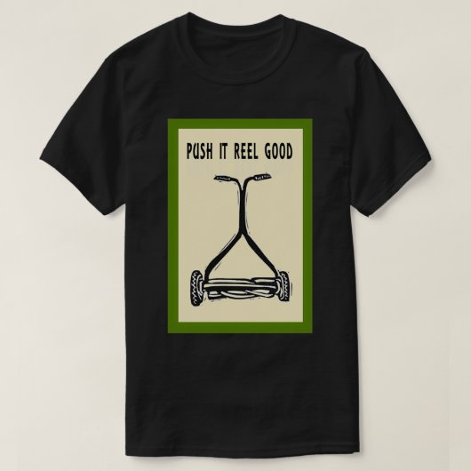 Duw het goed-oude school grawn Mower T-shirt (Design voorkant)