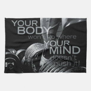 Duw je geest en lichaam - Workout Motivatie Theedoek