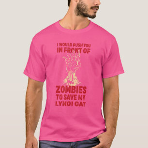 Duw je in Zombies om mijn Lykoi Cat Funny Cat te r T-shirt