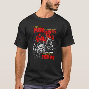 Duw je in Zombies om Shiba Inu Funny Dog Lo te red T-shirt