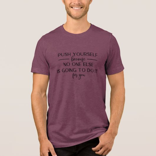 Duw jezelf Motivatie offerte ontwerp Tri-Blend Shirt (Voorkant)