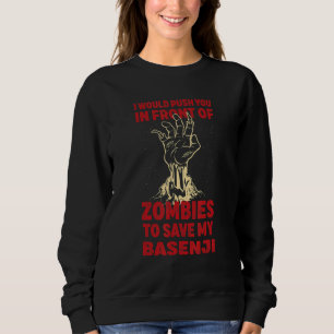 Duw Jou In Zombies Om Mijn Basenji Te Redden Funny Trui