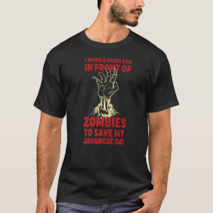 Duw Jou In Zombies Om Mijn Javaanse Kat Te Redden T-shirt