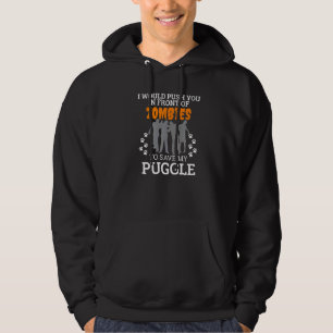 Duw Jou Voor De Zombies Puggle Redden Halloween Hoodie
