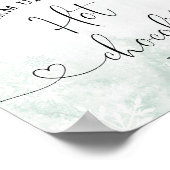 Duw kerstarm omhoog bij de warme chocoladebar poster (Hoek)