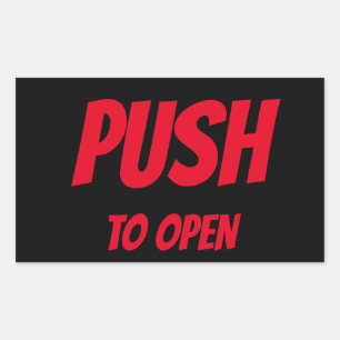DUW OM DE DEUR TE OPENEN RECHTHOEKIGE STICKER
