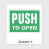 Duw op vinylstickers voor open deur sticker (Vel)