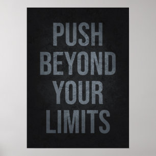 Duw voorbij uw grenzen - Inspirerend Poster