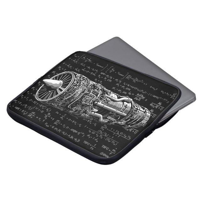 Duwen is belangrijk! laptop sleeve (Voorkant top)