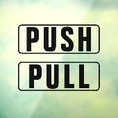 Duwen Treken Binnenkomen Verlaten Glazen Deur Raamsticker (Vel 3)