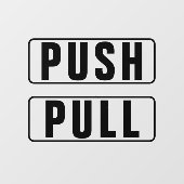 Duwen Treken Binnenkomen Verlaten Glazen Deur Raamsticker (Vel)