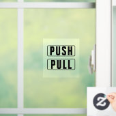 Duwen Treken Binnenkomen Verlaten Glazen Deur Raamsticker (Huis)