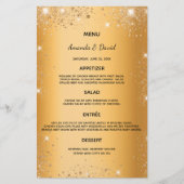 Duwmenu goud metaalglitterstof elegant (Voorkant)