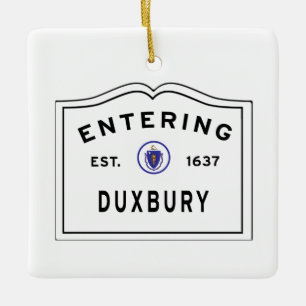 Duxbury MA Entrée panneau en céramique ornement