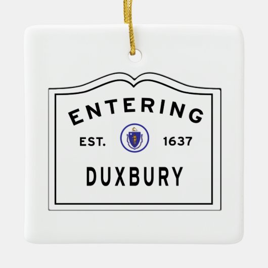 Duxbury MA Entrée panneau en céramique ornement (Devant)