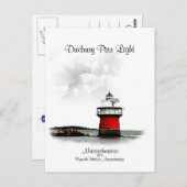 Duxbury Pier Light - Massachusetts Briefkaart (Voorkant / Achterkant)