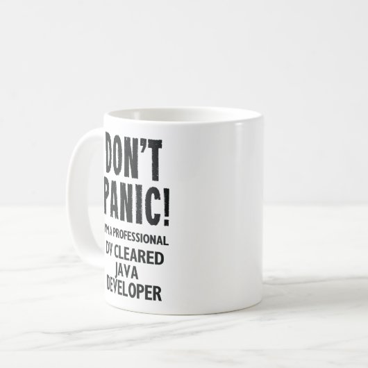 DV heeft Java Developer gewist Koffiemok (Voorkant links)
