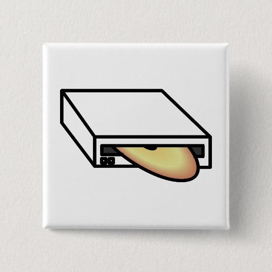 DVD-station Vierkante Button 5,1 Cm (Voorkant)