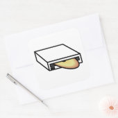Dvd-station Vierkante Sticker (Envelop)