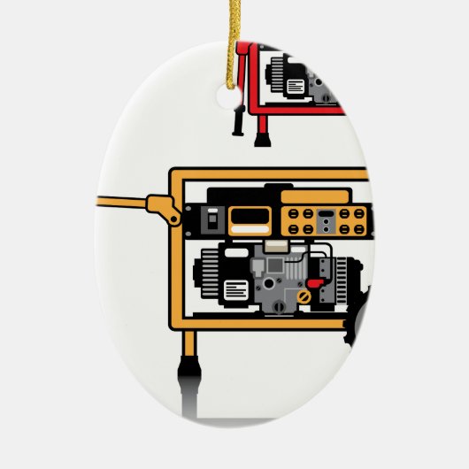 Dvectorvector draagbare generator keramisch ornament (Voorkant)